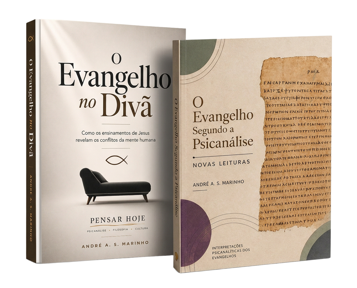 E-books O Evangelho no Divã e O Evangelho Segundo a Psicanálise em composição sobreposta